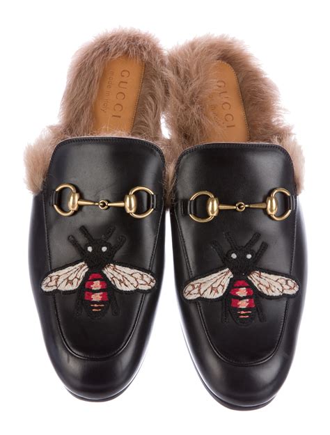 womens fur gucci slippers|Gucci fur slippers women.